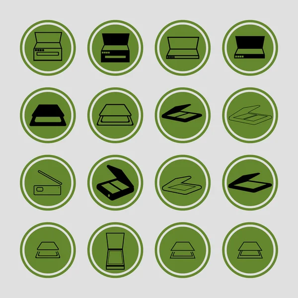 Icônes de balayage — Image vectorielle