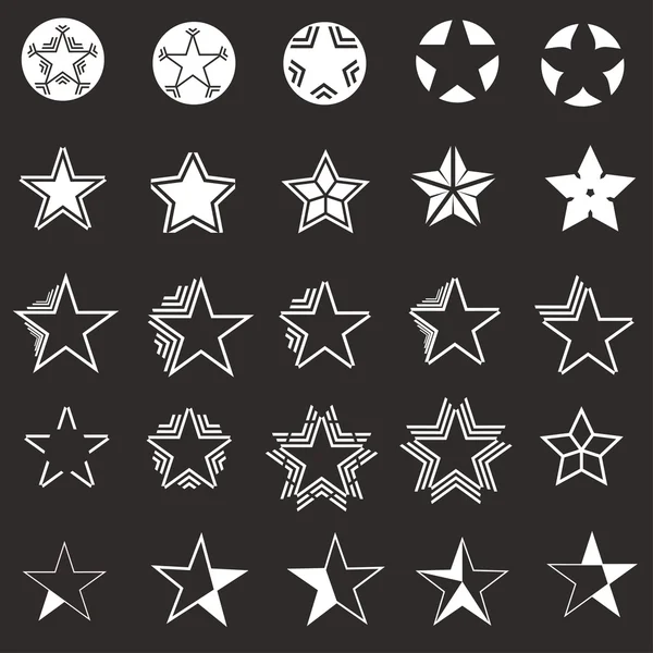 Iconos estrella — Vector de stock