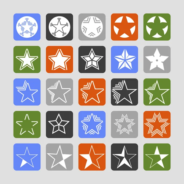 Iconos estrella — Vector de stock