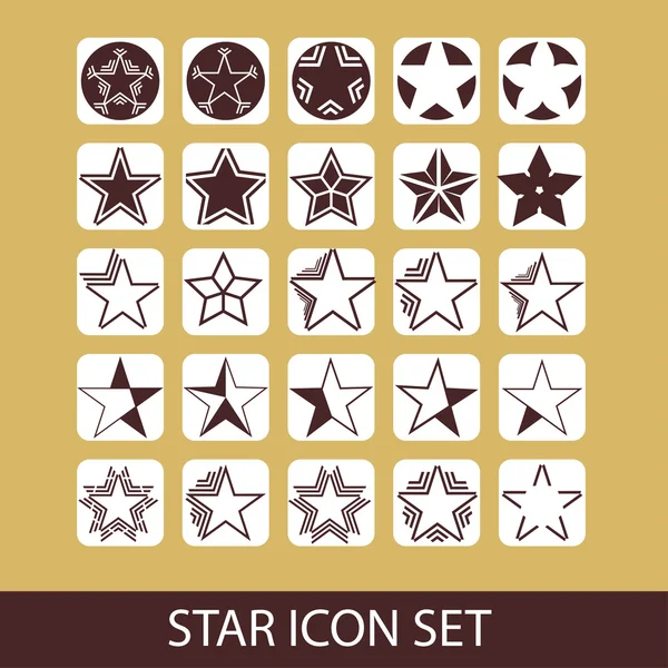 Star icons — Stock Vector