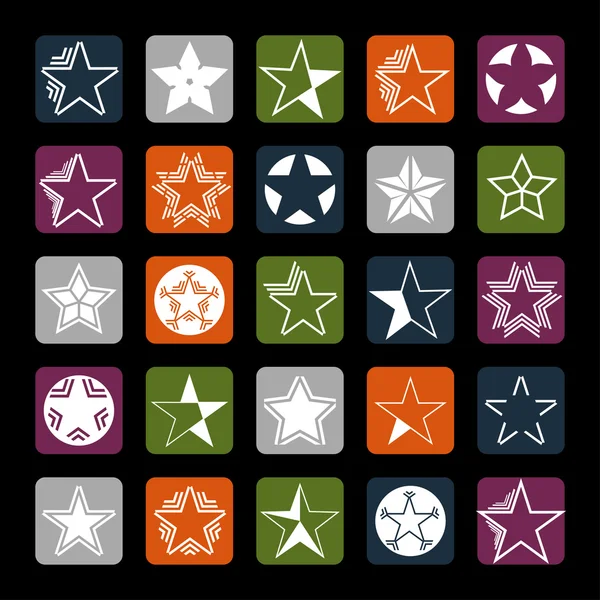 Star icons — Stock Vector