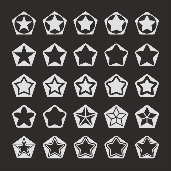 Iconos estrella — Vector de stock