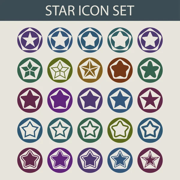Iconos estrella — Vector de stock