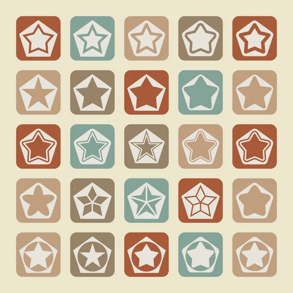 Star icons — Stock Vector