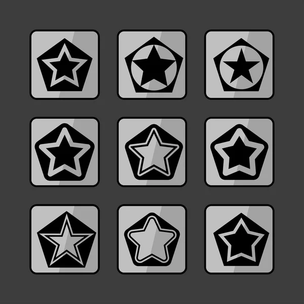 Star ikoner — Stock vektor