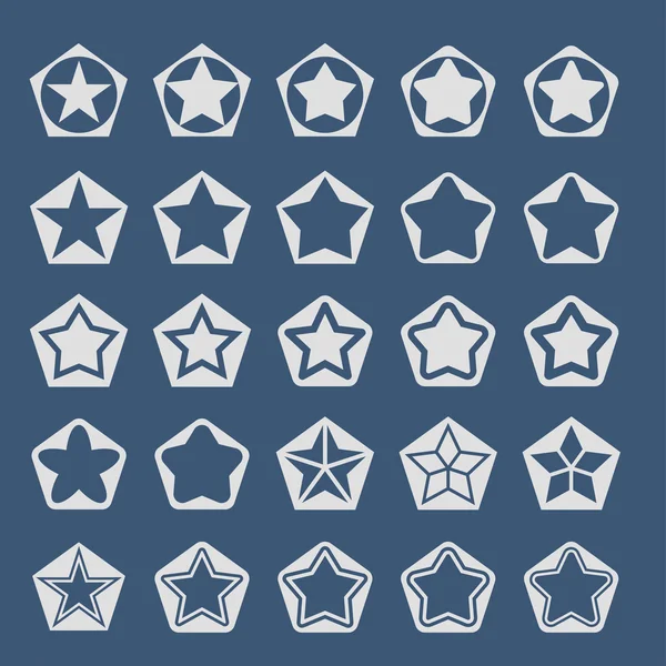 Iconos estrella — Vector de stock