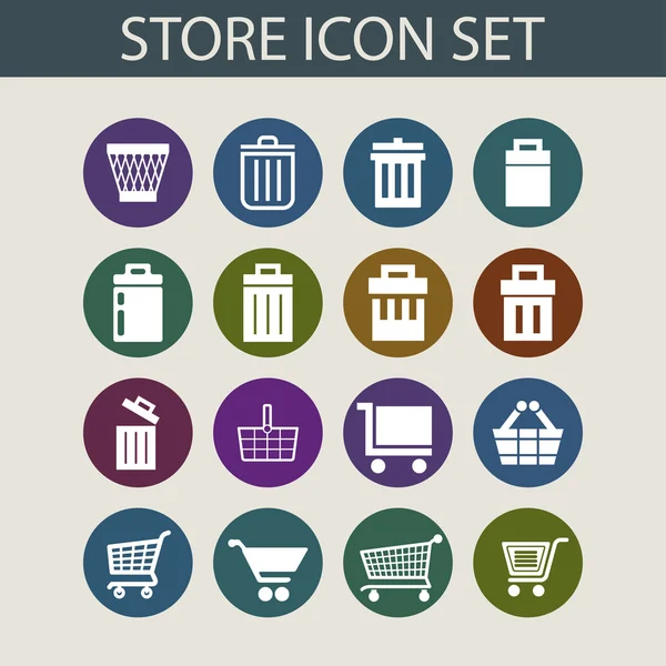 Tienda de iconos — Archivo Imágenes Vectoriales