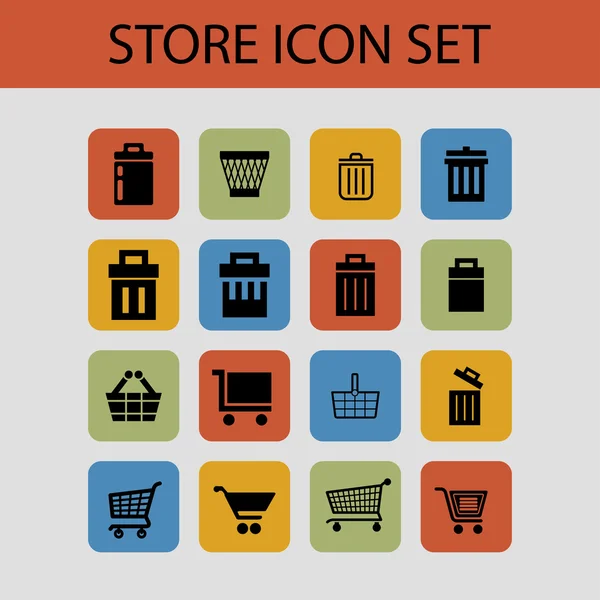 Tienda de iconos — Vector de stock