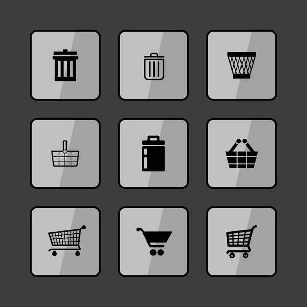 Tienda de iconos — Archivo Imágenes Vectoriales