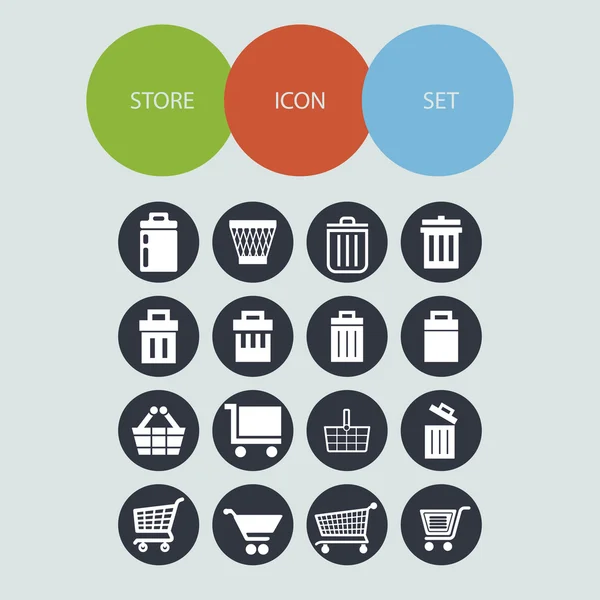 Tienda de iconos — Archivo Imágenes Vectoriales