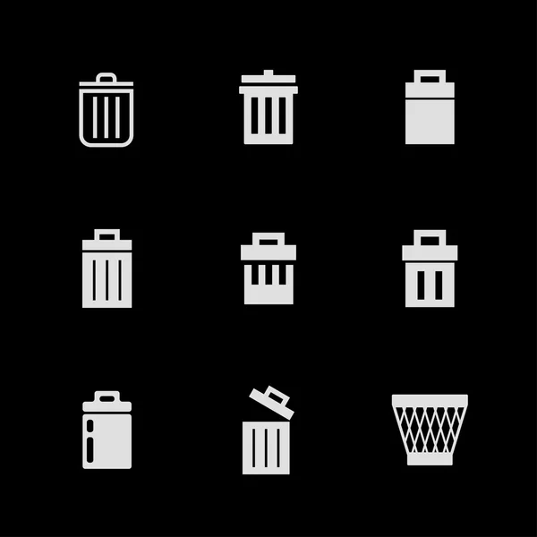 Trash icons — Stock Vector