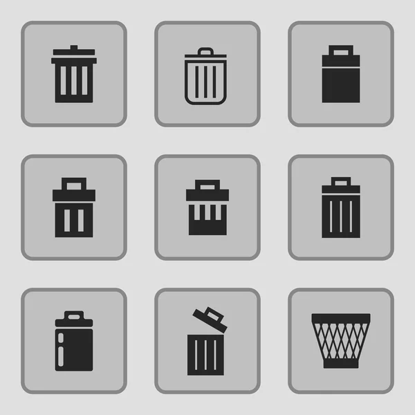 Trash icons — Stock Vector