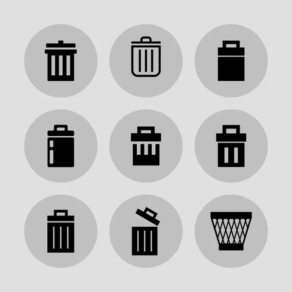 Iconos de basura — Vector de stock