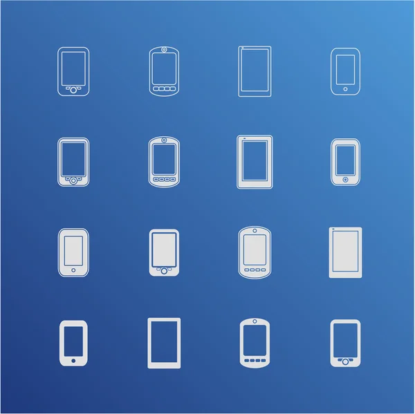 Smartphone icons — Stock Vector