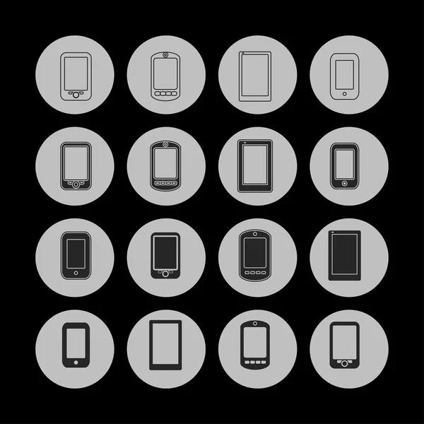 Smartphone pictogrammen — Stockvector