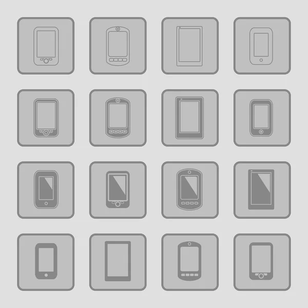 Iconos de Smartphone — Vector de stock