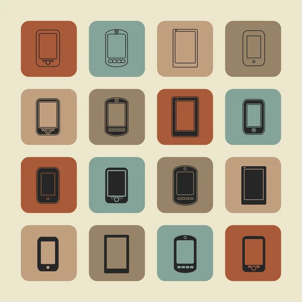 Icone dello smartphone — Vettoriale Stock