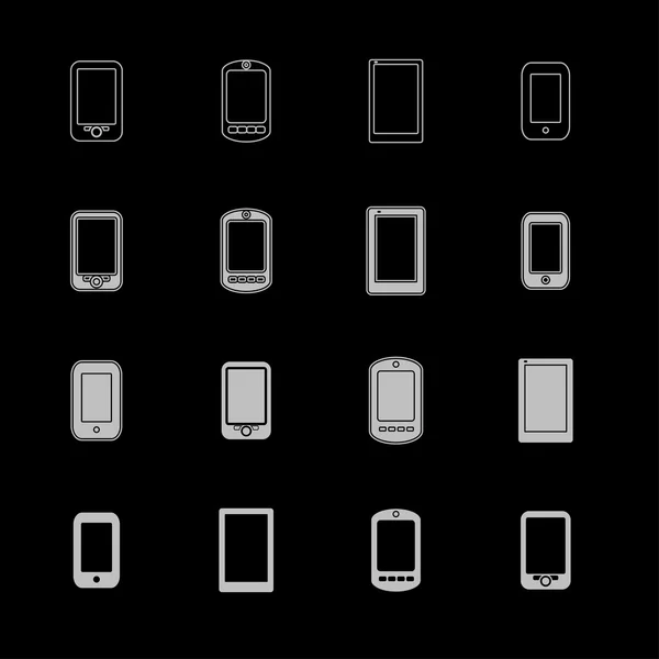 Иконки смартфонов — стоковый вектор