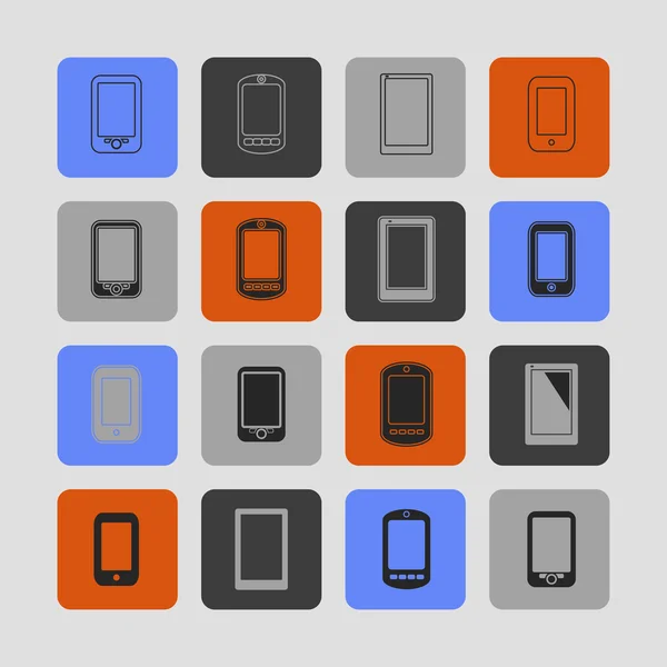Smartphone icons — Stock Vector