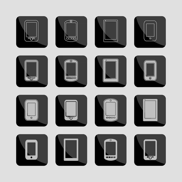 Smartphone icons — Stock Vector