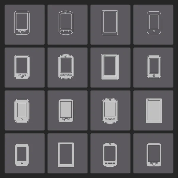 Smartphone icons — Stock Vector