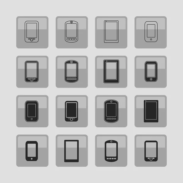 Smartphone ikoner — Stock vektor