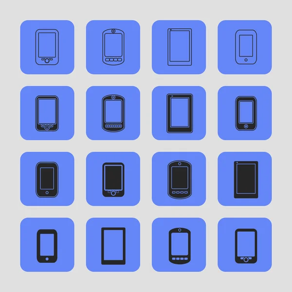 Smartphone icons — Stock Vector