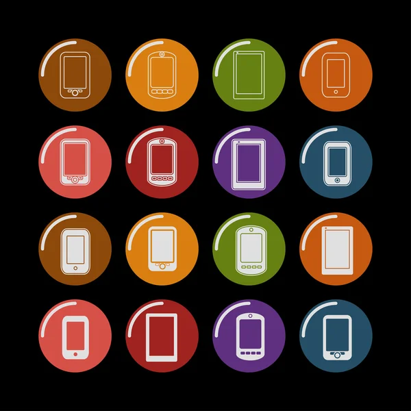 Smartphone icons — Stock Vector