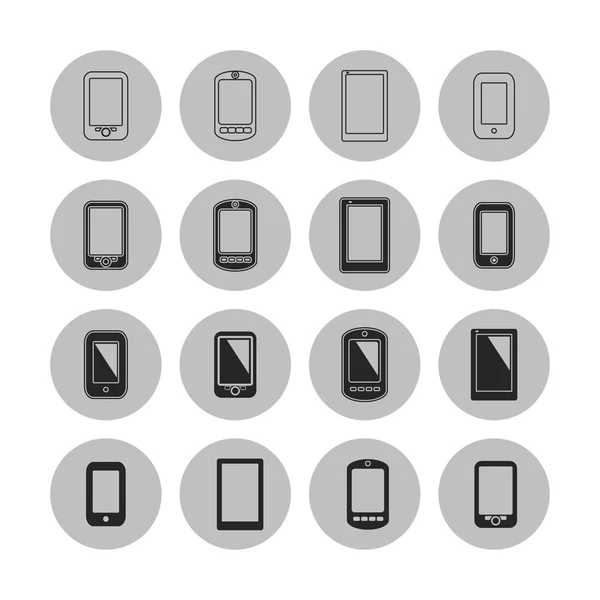 Ícones de Smartphone — Vetor de Stock