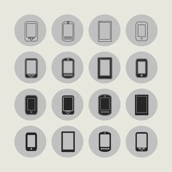 Smartphone icons — Stock Vector