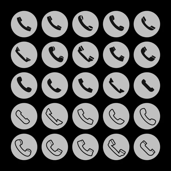 De pictogrammen van de telefoon — Stockvector