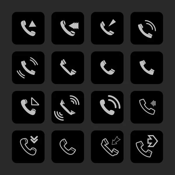 De pictogrammen van de telefoon — Stockvector