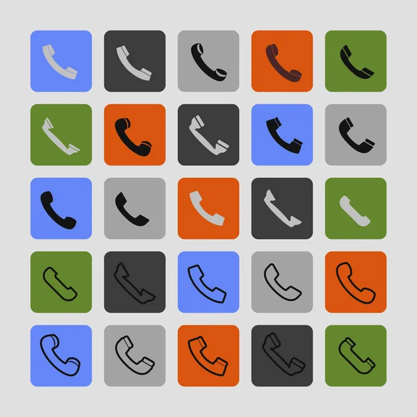 De pictogrammen van de telefoon — Stockvector