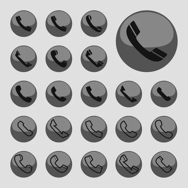 De pictogrammen van de telefoon — Stockvector