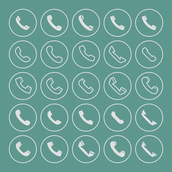 De pictogrammen van de telefoon — Stockvector