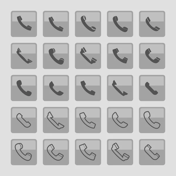 De pictogrammen van de telefoon — Stockvector