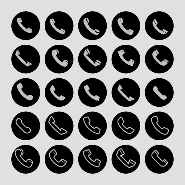 De pictogrammen van de telefoon — Stockvector