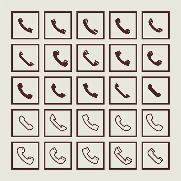 De pictogrammen van de telefoon — Stockvector