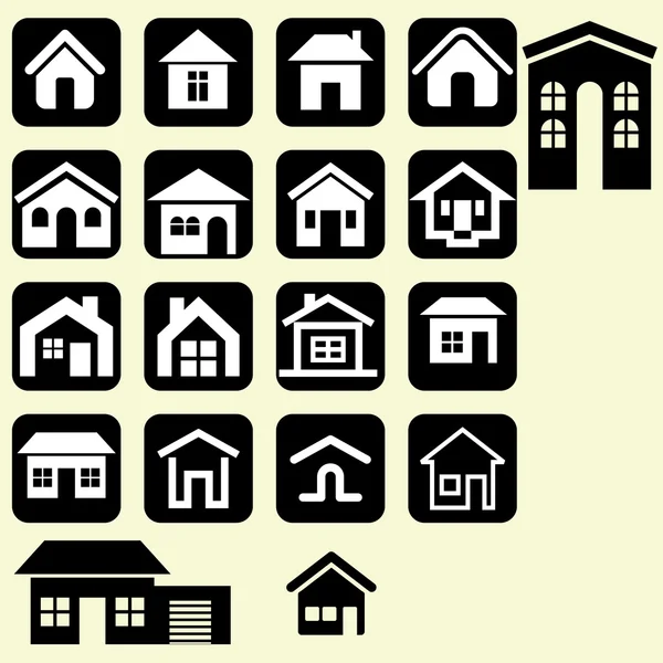 House icons — Stock Vector