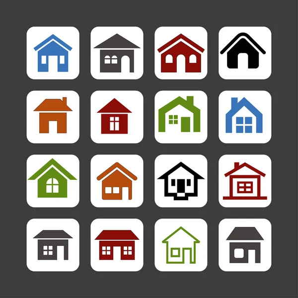 House icons — Stock Vector