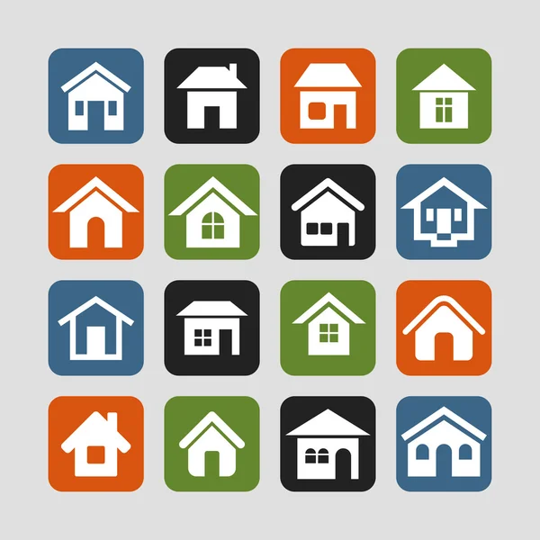 House icons — Stock Vector