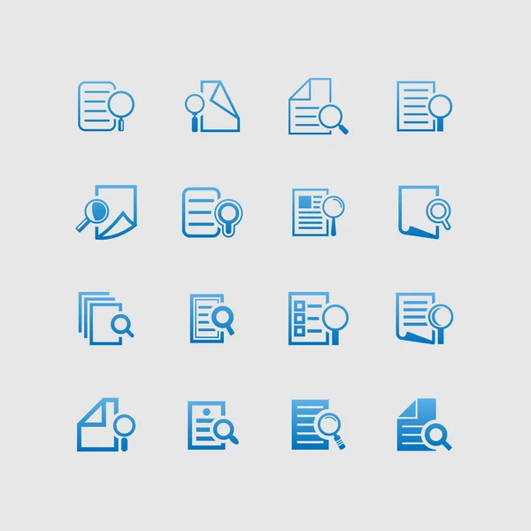 Search document icons — Stock Vector