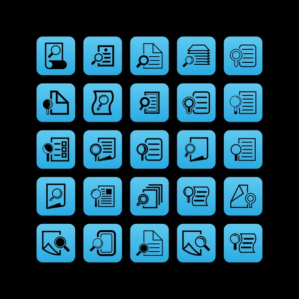 Search document icons — Stock Vector