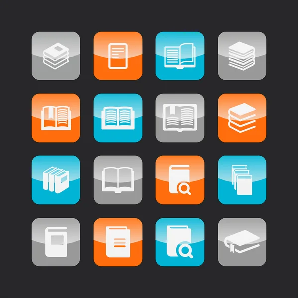 Libro Iconos — Vector de stock