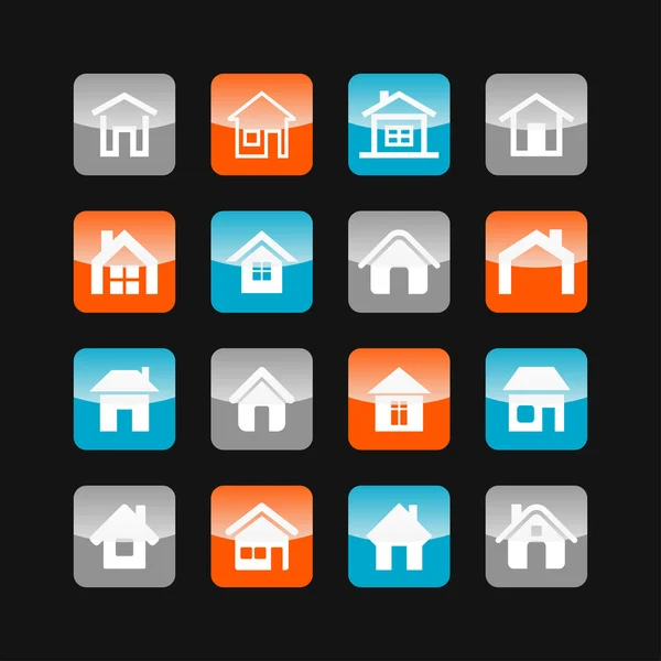 House icons — Stock Vector