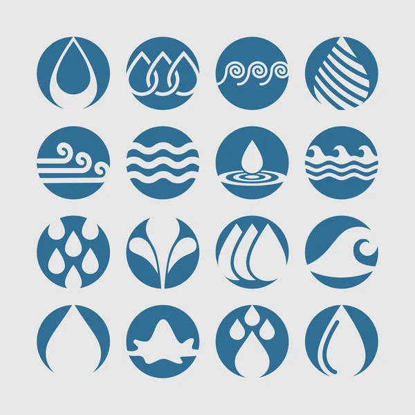 Iconos de agua — Vector de stock