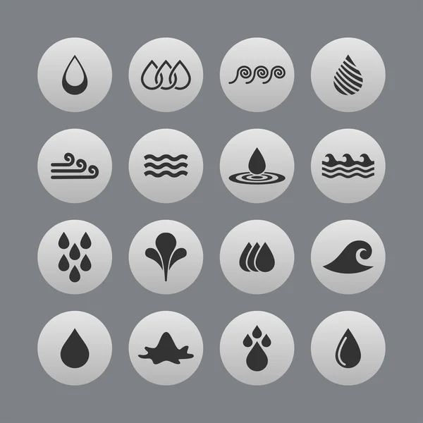 Icônes d'eau — Image vectorielle