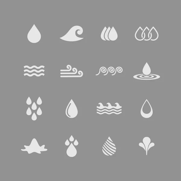 Iconos de agua — Vector de stock