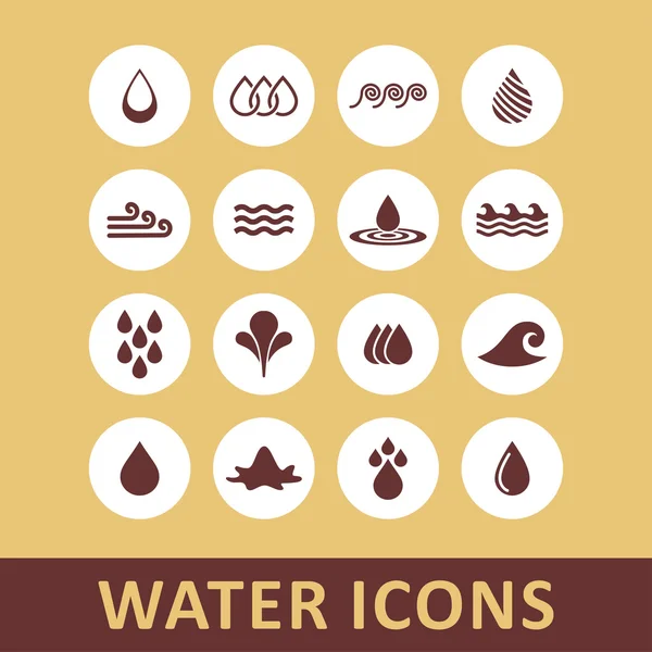 Water icons — Stock Vector