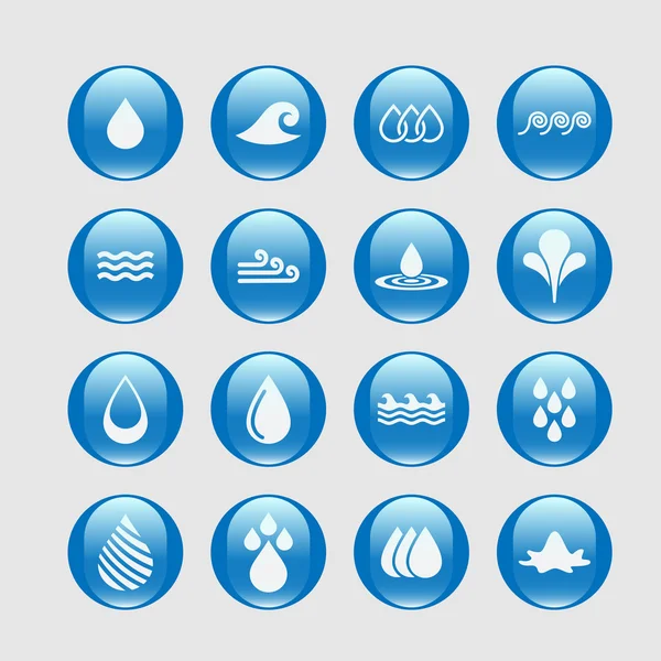 Iconos de agua — Vector de stock